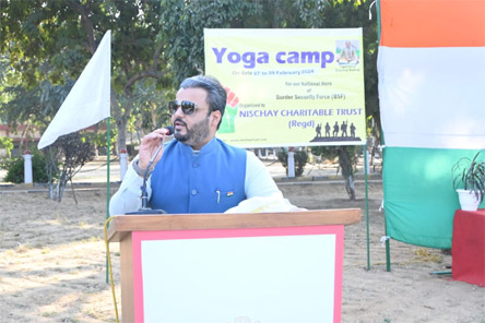 Yoga program conducted by Nischay Trust from 7 to 9 February 2024